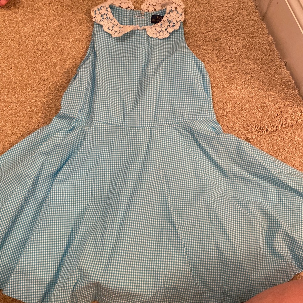 Polo dress with lace detail